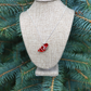 Red seaglass necklace