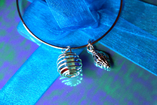 Blue and Teal Seashell Bracelet