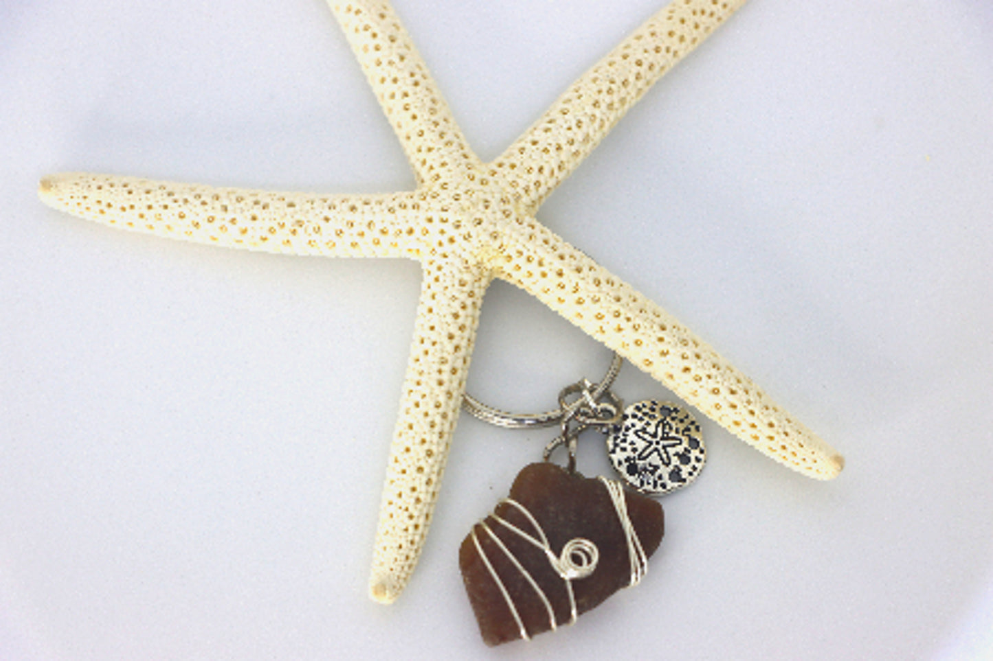 Brown Seashell Keychain