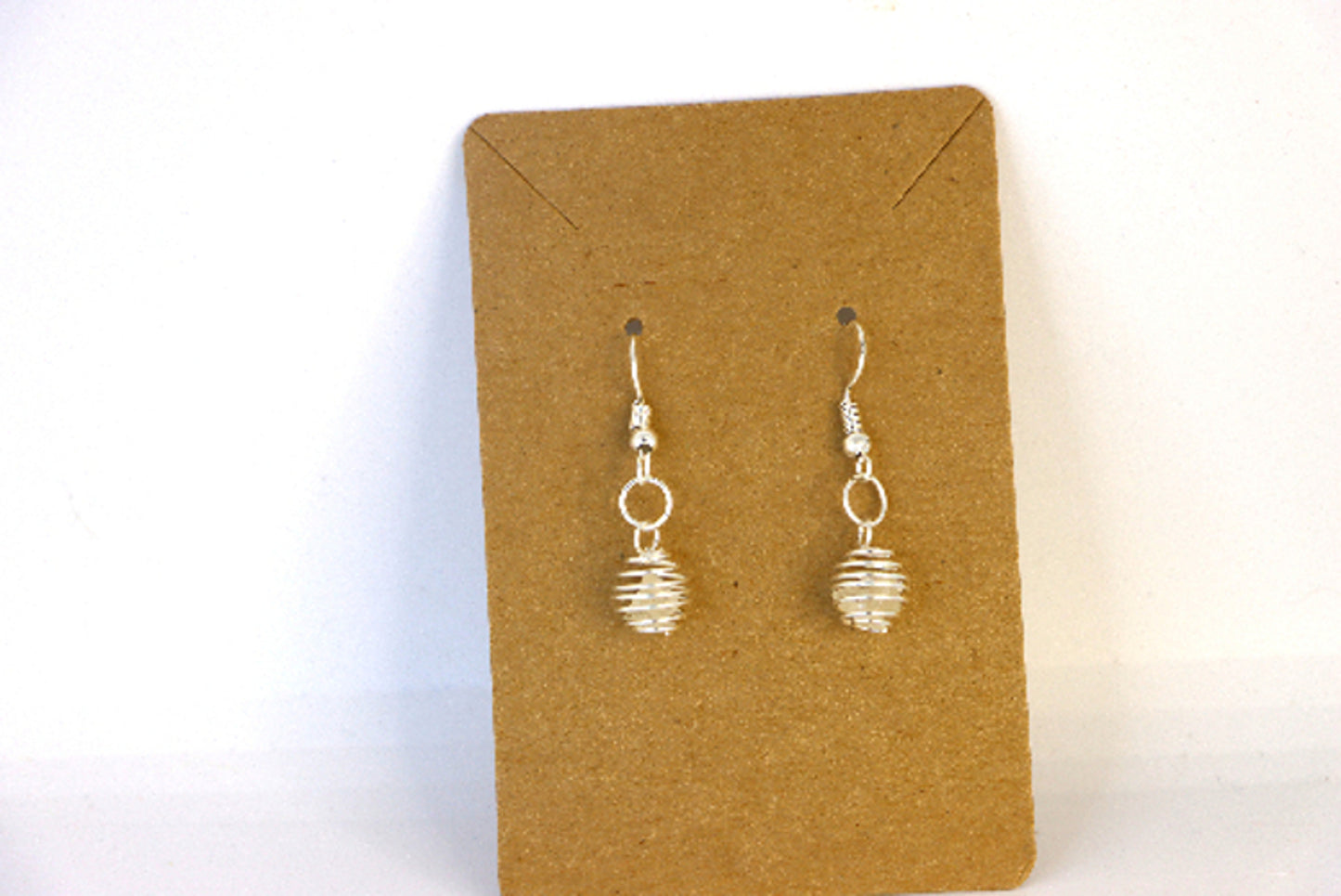 White Cage Earrings