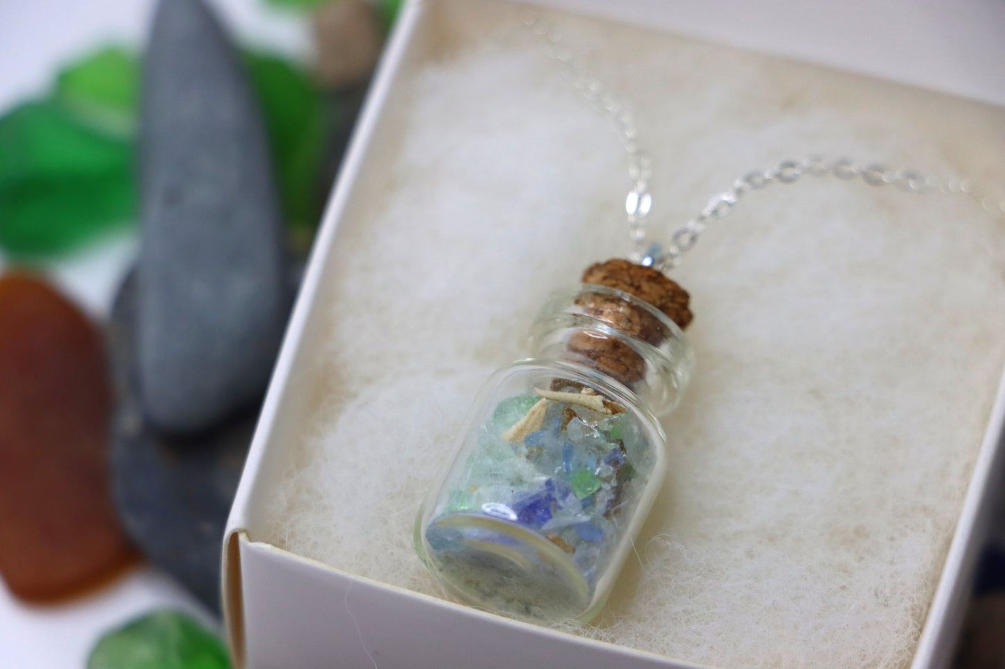 Bottle Seaglass Necklace